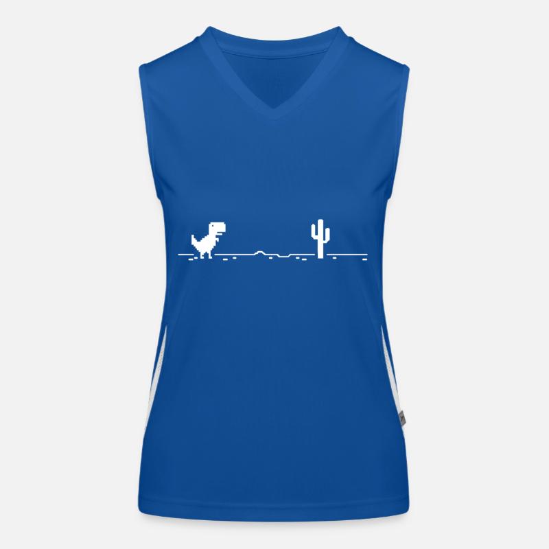 T-Rex Kaktus Offline Funktionelles Kontrast-Tank Top für Frauen