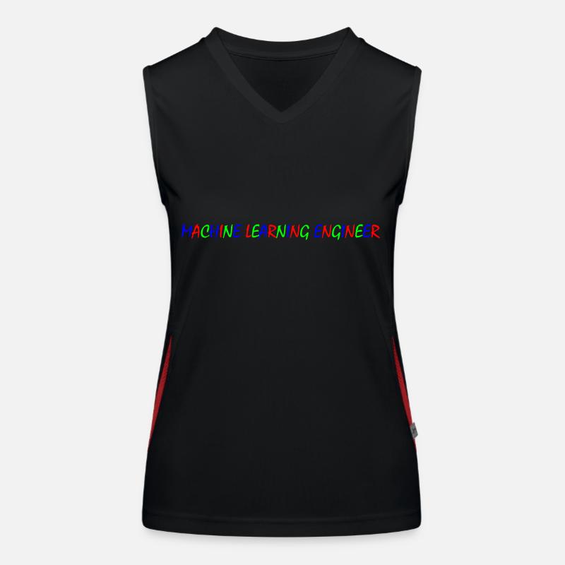 Machine Learning Engineer – Color Typography Women's Functional Contrast Tank Top