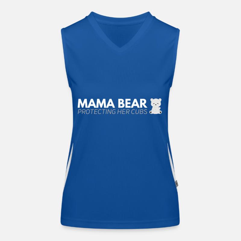 Mama Bear protecting her cubs Women's Functional Contrast Tank Top
