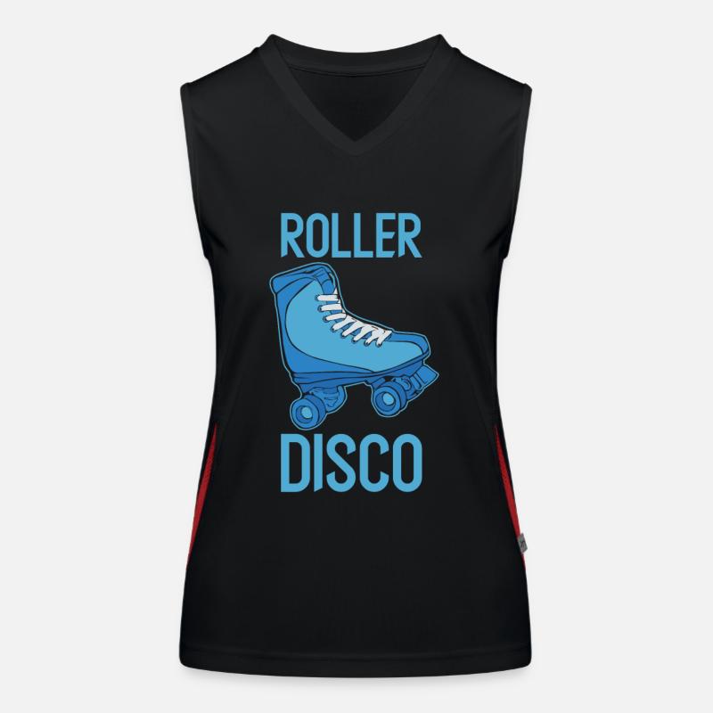 Roller Disco - Rollschuh Old school Nostalgie Funktionelles Kontrast-Tank Top für Frauen