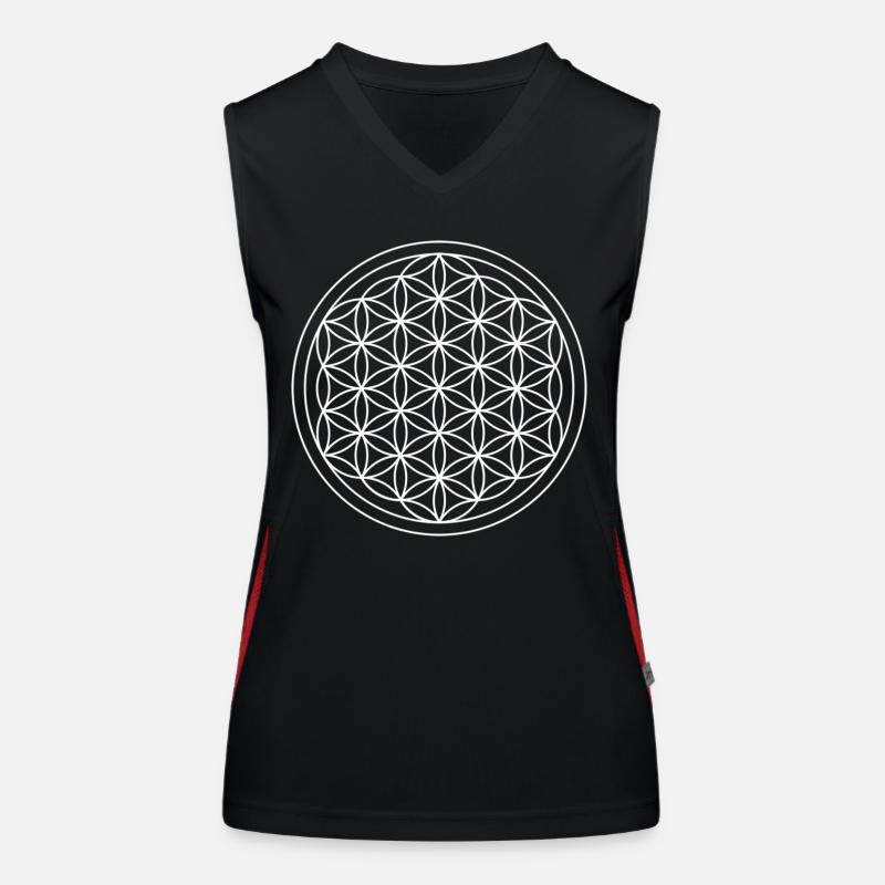 Lebensblume Funktionelles Kontrast-Tank Top für Frauen