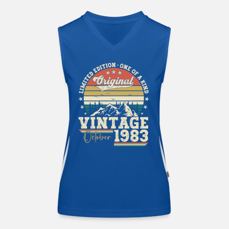 Original Octobre 1983 39th Birthday Gift Cool Débardeur respirant contrasté Femme