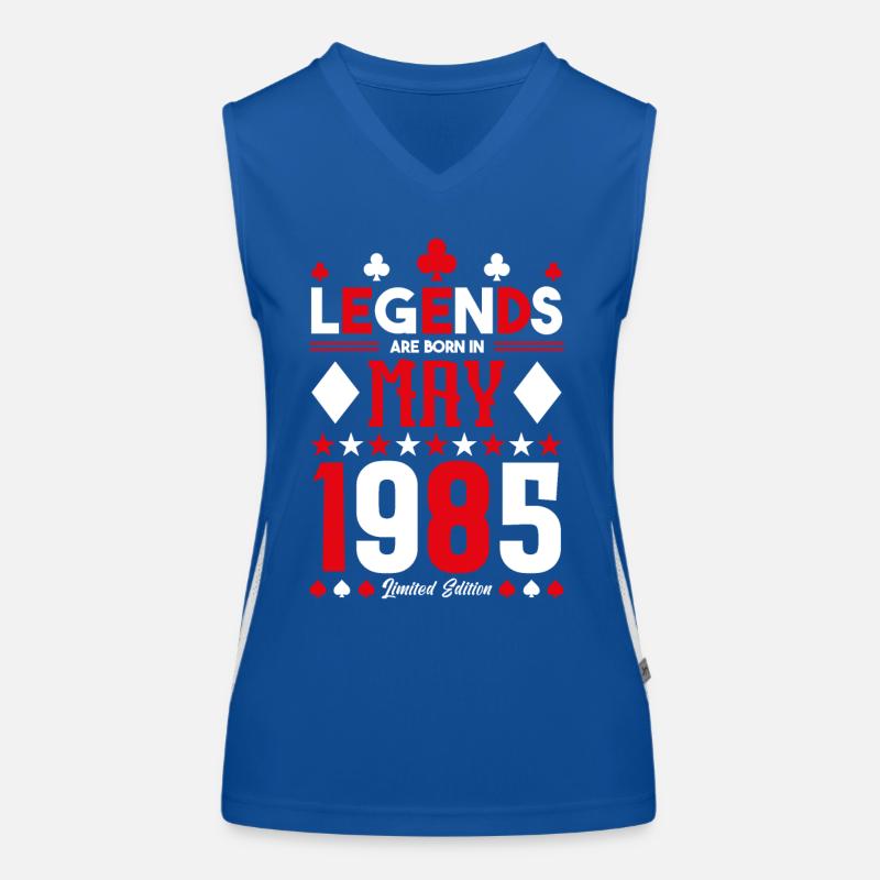 Geburtstagsgeschenk Mai 1985. Kartenspiele . Mai Funktionelles Kontrast-Tank Top für Frauen