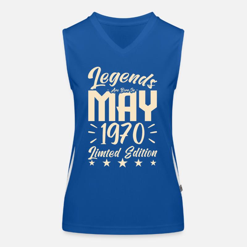 Geboren Mai 1970 Geburtstagsgeschenk 1970. Funktionelles Kontrast-Tank Top für Frauen