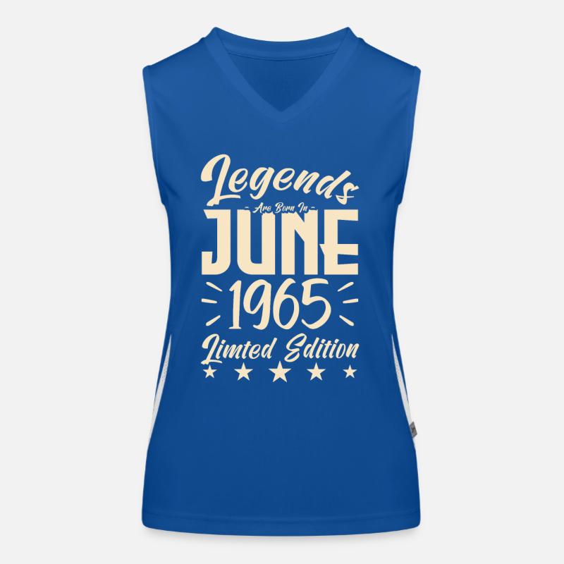 Geburt Juni 1965 Geburtstagsgeschenk 1965. Funktionelles Kontrast-Tank Top für Frauen