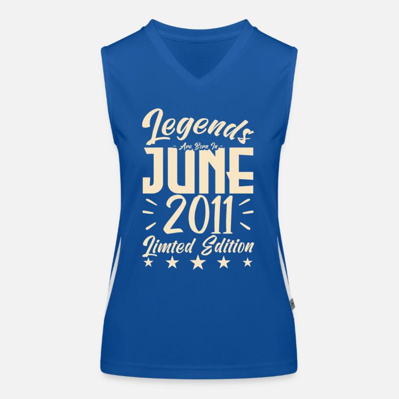 Geboren Juni 2011 Geburtstagsgeschenk 2011. Funktionelles Kontrast-Tank Top für Frauen