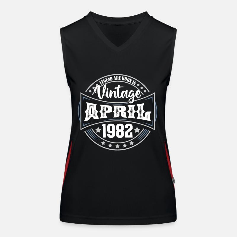 April 1982. Geburtstagsgeschenk April 1982 April Funktionelles Kontrast-Tank Top für Frauen