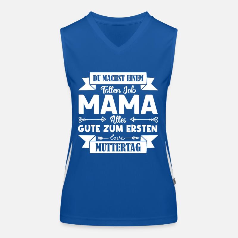 Du machst einen tollen Job Mama Muttertag . Funktionelles Kontrast-Tank Top für Frauen