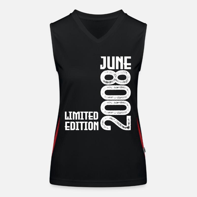 Gift June 2008 anniversary June 2008. June 2008 - Women's Functional Contrast Tank Top - black/red