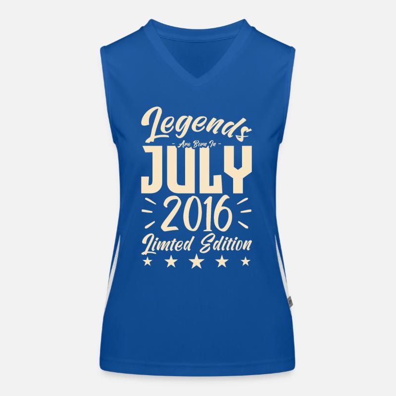 Geboren im Juli 2016. Geburtstagsgeschenk. Funktionelles Kontrast-Tank Top für Frauen