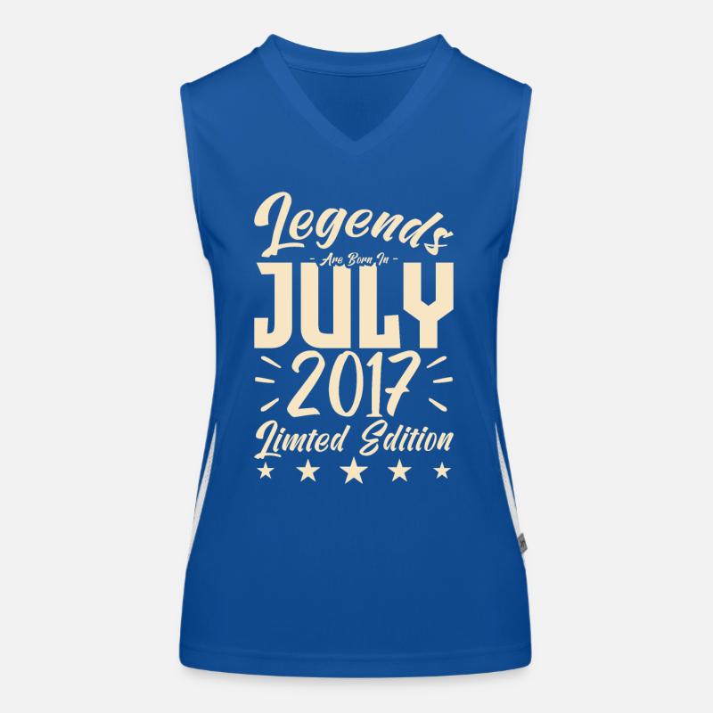 Geboren im Juli 2017. Geburtstagsgeschenk. Funktionelles Kontrast-Tank Top für Frauen