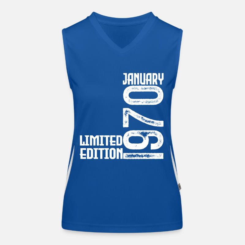 January 1970 Anniversary Gift. January 1970. Women's Functional Contrast Tank Top