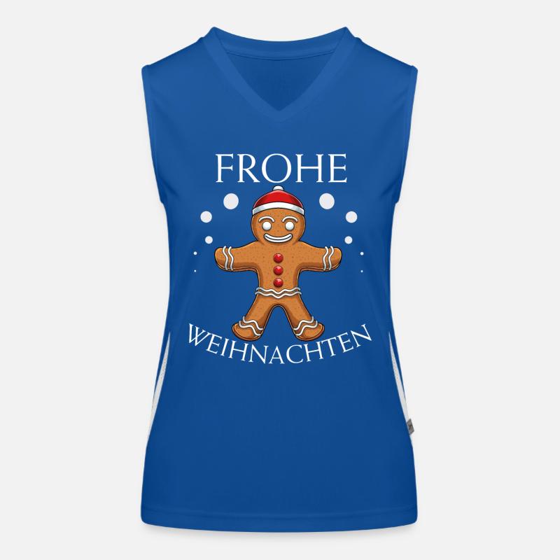 Lebkuchenmann - Lebkuchen Weihnachten Geschenk Funktionelles Kontrast-Tank Top für Frauen