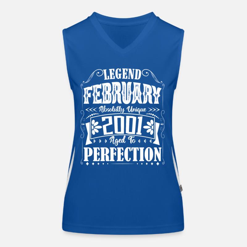 Februar 2001. Geburtstagsgeschenk Februar 2001. Funktionelles Kontrast-Tank Top für Frauen
