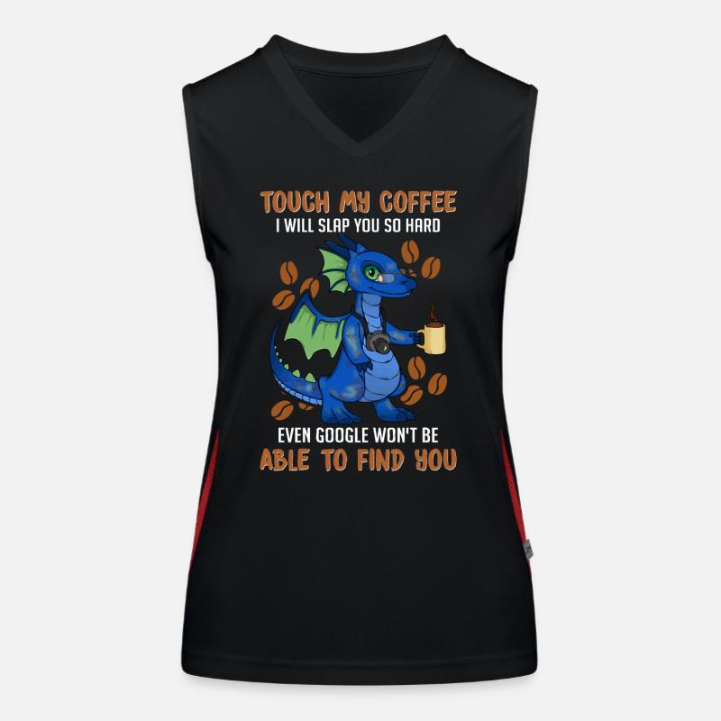 lustige Kaffee Sprüche - Kaffee Funktionelles Kontrast-Tank Top für Frauen
