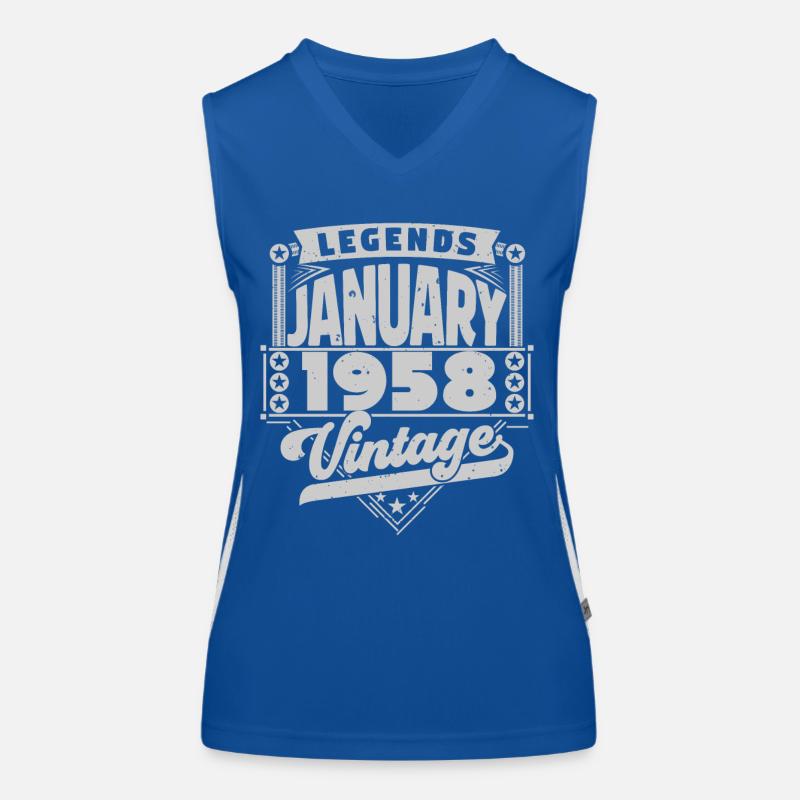 Jahrgangsjubiläum Januar 1958, Januar 1958. Funktionelles Kontrast-Tank Top für Frauen