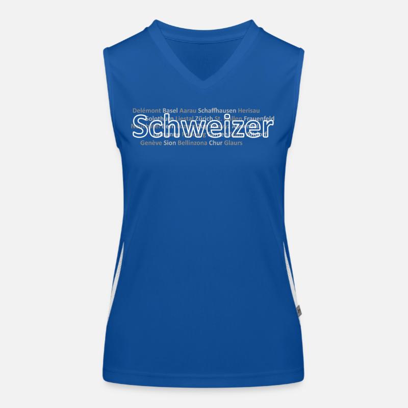 Schweizer Städte Schweizer Funktionelles Kontrast-Tank Top für Frauen