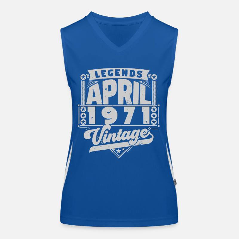 Jahrgangsgeschenk Jubiläum April 1971, April 1971 Funktionelles Kontrast-Tank Top für Frauen