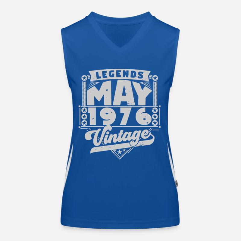 Jahrgangsgeschenk Jubiläum Mai 1976, Mai 1976 Funktionelles Kontrast-Tank Top für Frauen