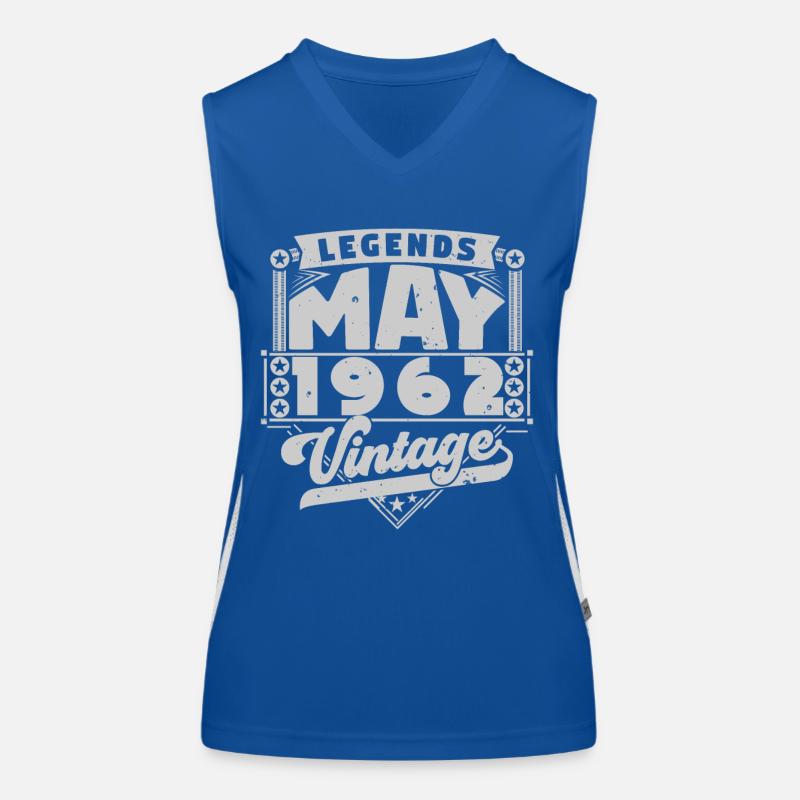 Jahrgangsgeschenk Jubiläum Mai 1962, Mai 1962 Funktionelles Kontrast-Tank Top für Frauen