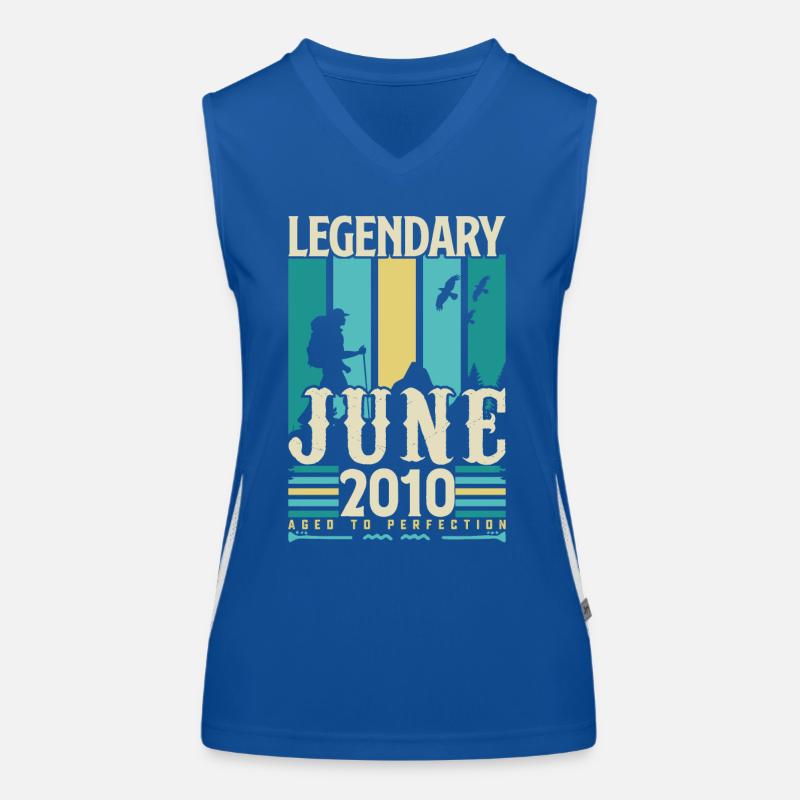Juni 2010 Geburtstagsgeschenk, Jahrgang Juni 2010. Funktionelles Kontrast-Tank Top für Frauen