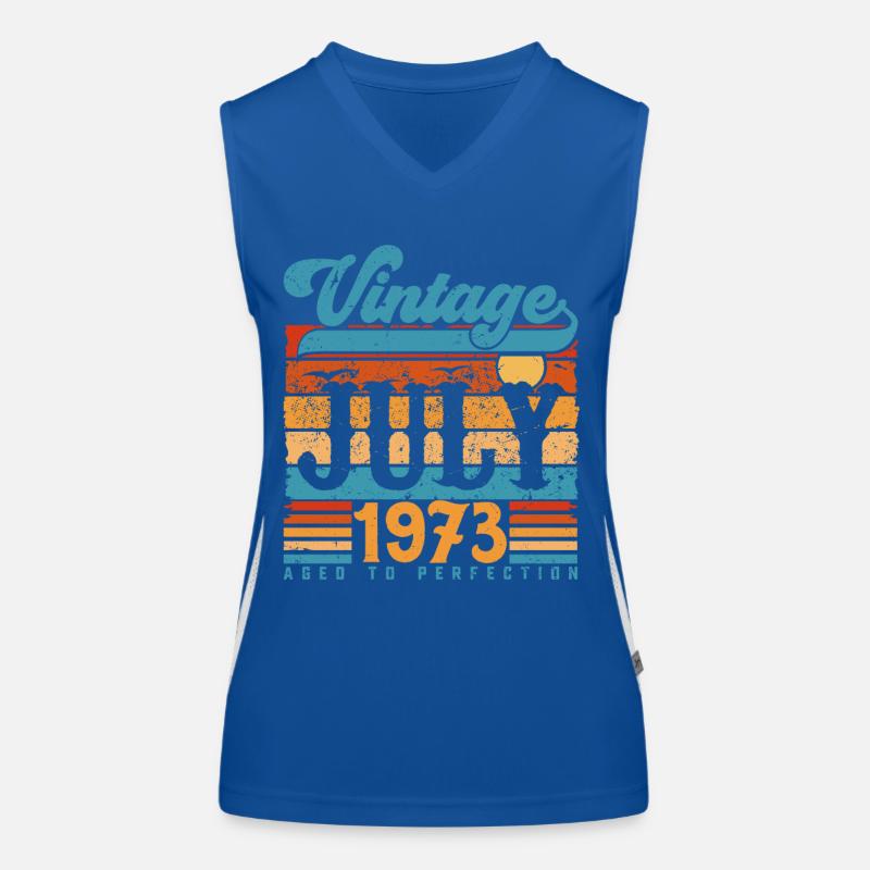 Juli 1973, Juli 1973 Geburtstagsgeschenk. Funktionelles Kontrast-Tank Top für Frauen
