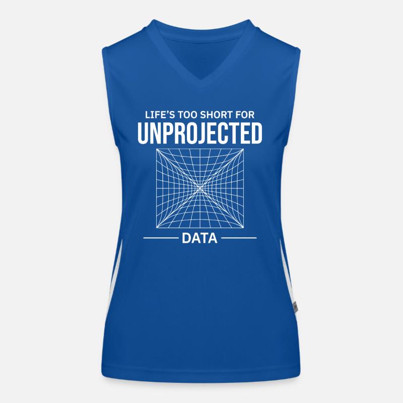 Unprojected Data GIS Cartography Mapping Error Women's Functional Contrast Tank Top