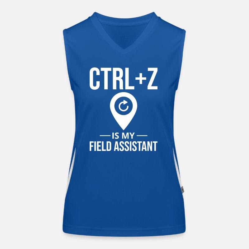 CTRL+Z Field Assistant Modification des données SIG Annuler Débardeur respirant contrasté Femme
