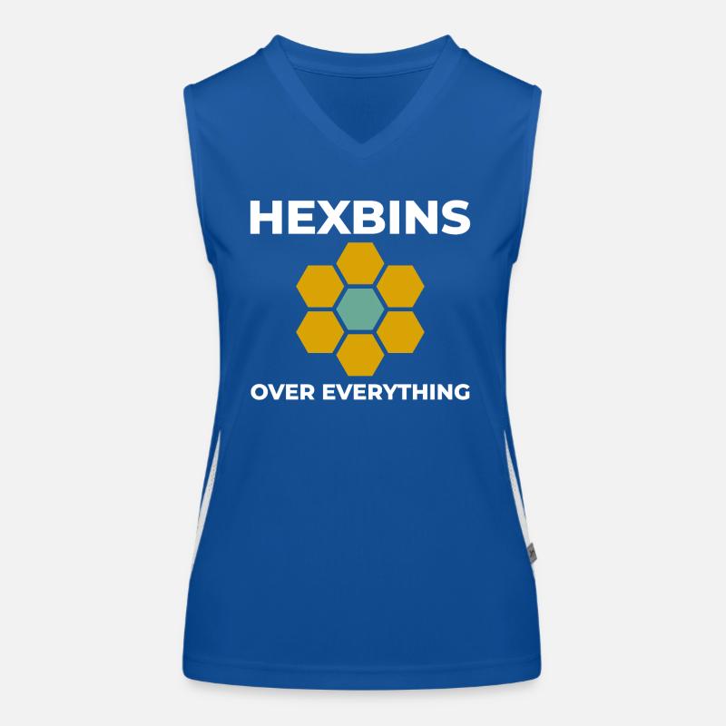 Hexbins Visualisation de données SIG Cartographie Spatial Débardeur respirant contrasté Femme