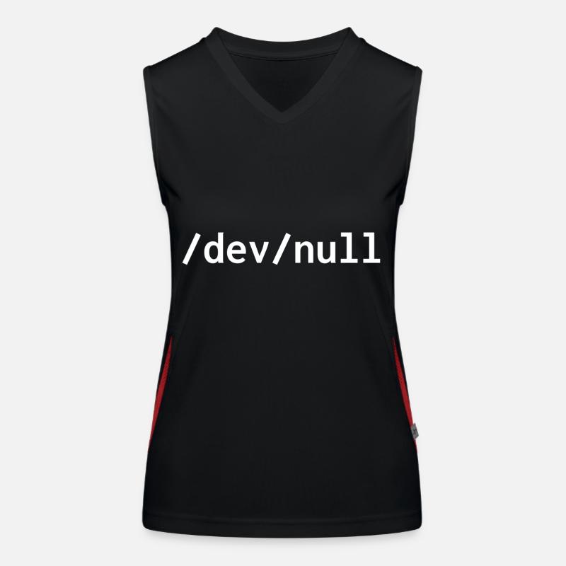 Dev null développeur web humour drôle Débardeur respirant contrasté Femme