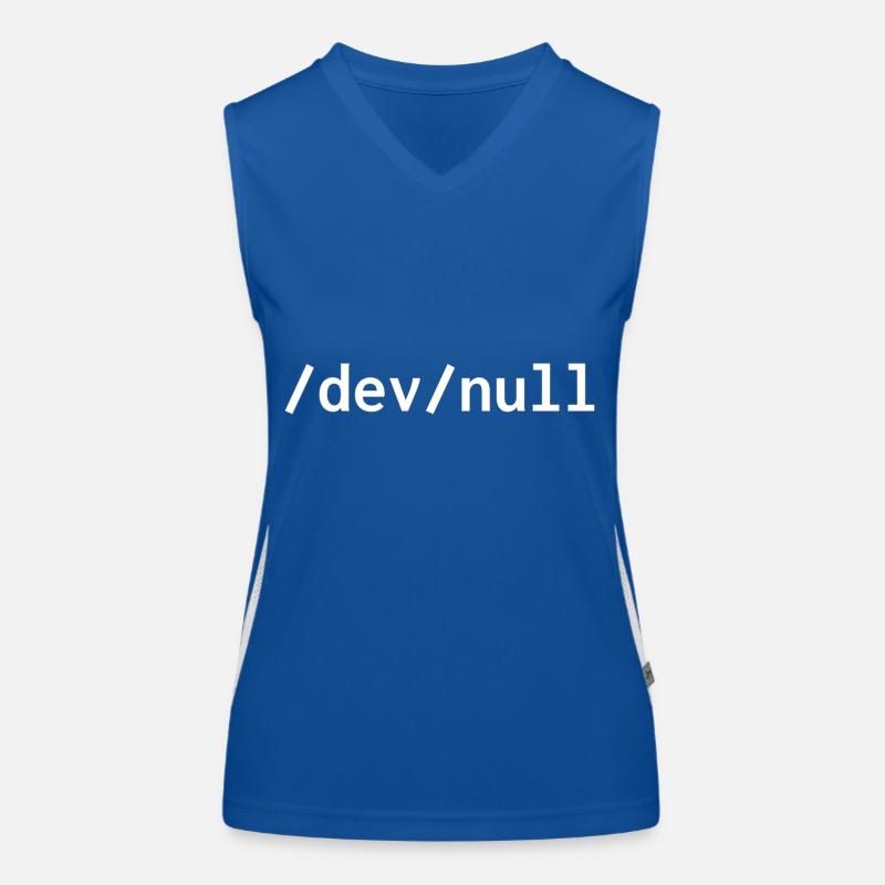 Dev null développeur web humour drôle Débardeur respirant contrasté Femme