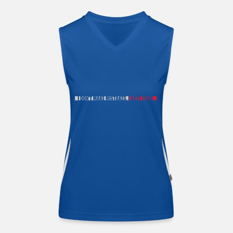 Date Mistakes Quote Logo Women's Functional Contrast Tank Top