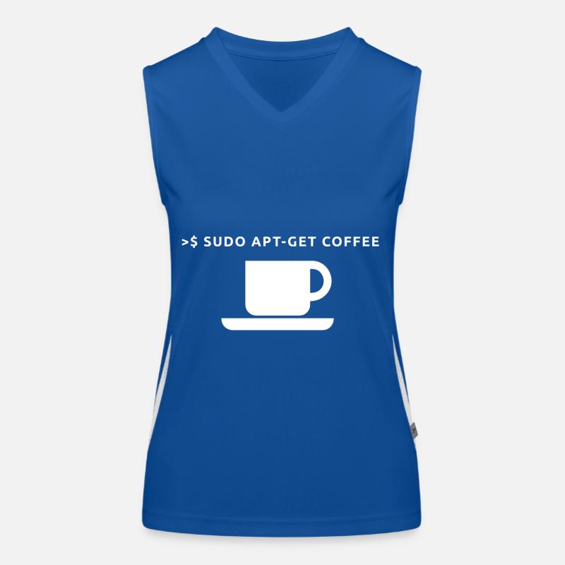 Lustiges Linux Kaffee Admin Shirt Pinguin Coder Funktionelles Kontrast-Tank Top für Frauen
