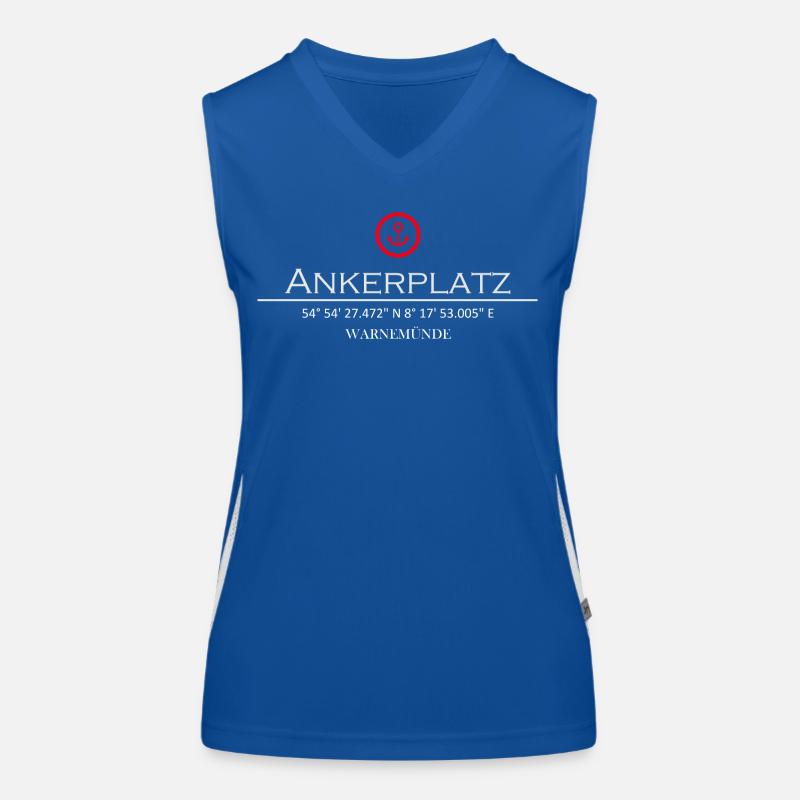 Ankerplatz Warnemünde Funktionelles Kontrast-Tank Top für Frauen