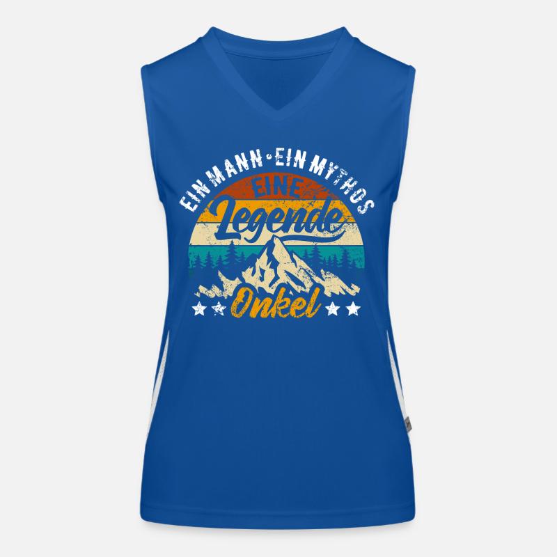 Mann, Mythos, Legende - Onkel Name eintragen Funktionelles Kontrast-Tank Top für Frauen