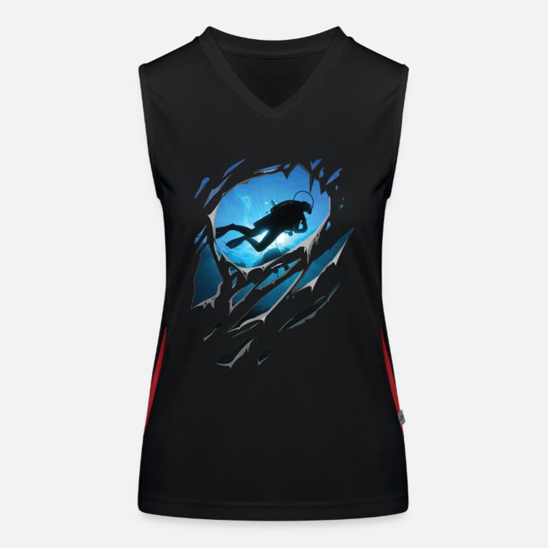 Zerrissen Tauchen Geschenk Risse Funktionelles Kontrast-Tank Top für Frauen