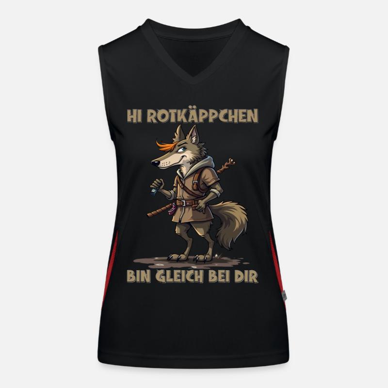 Rotkäppchen - Ich bin gleich bei Dir - deutsch Funktionelles Kontrast-Tank Top für Frauen