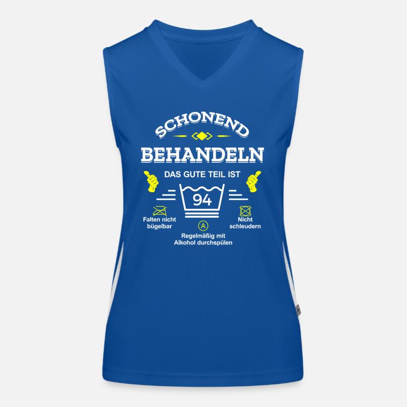 HANDLE MIT SORGFALT – 94 JAHRE PERFEKTION Funktionelles Kontrast-Tank Top für Frauen