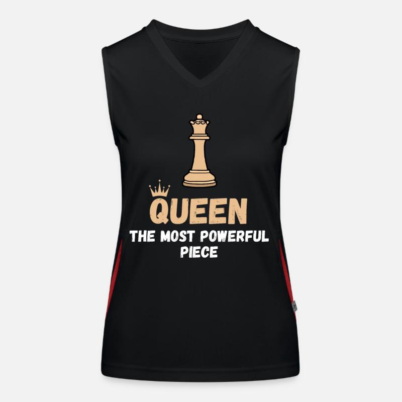 Chess Saying Gift Checkmate Queens Gambit Débardeur respirant contrasté Femme
