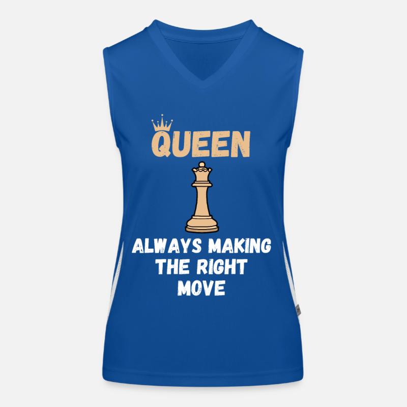 Schach Spruch Geschenk Schachmatt Queens Gambit Funktionelles Kontrast-Tank Top für Frauen