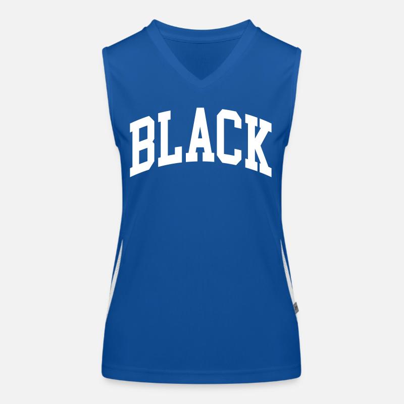 Nero Top sportivo da donna in contrasto cromatico