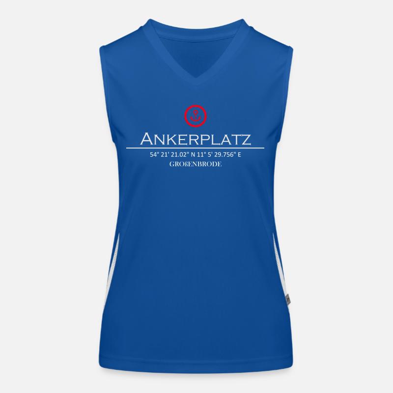 Ankerplatz Großenbrode Funktionelles Kontrast-Tank Top für Frauen