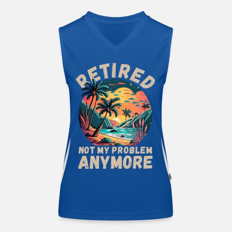 Rentner, nicht mehr mein Problem Funktionelles Kontrast-Tank Top für Frauen