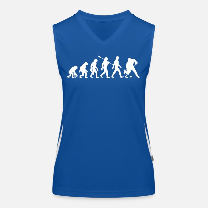 Evolution - Eishockey - Puck - Wintersport Funktionelles Kontrast-Tank Top für Frauen