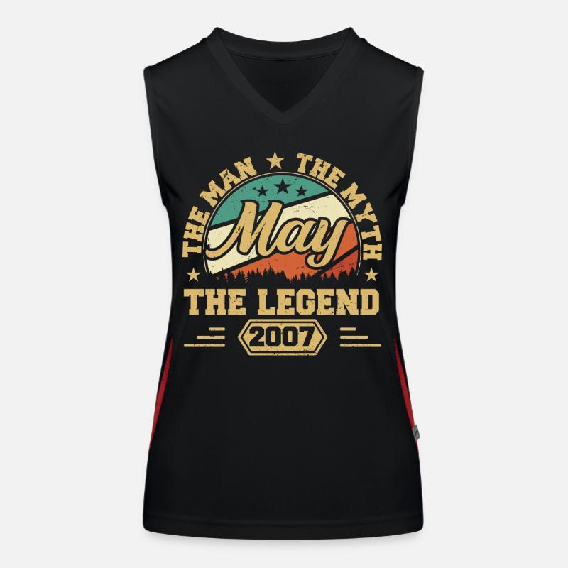 Mai 2007 - Geburtstagsgeschenk geboren im Mai 2007 Funktionelles Kontrast-Tank Top für Frauen