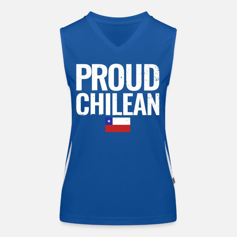 Fier drapeau chilien du Chili Débardeur respirant contrasté Femme