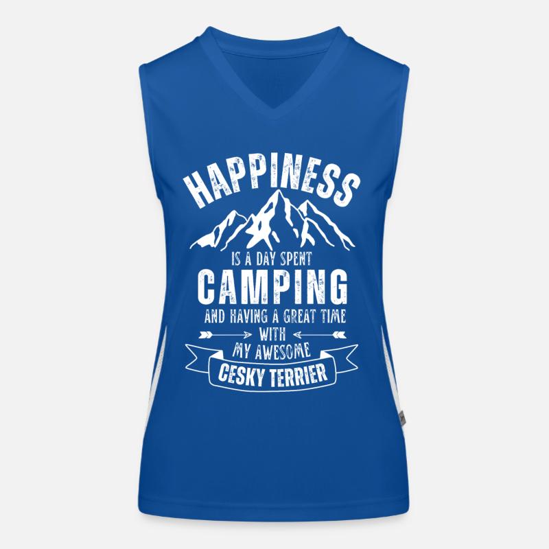 Camping et Cesky Terriers Débardeur respirant contrasté Femme