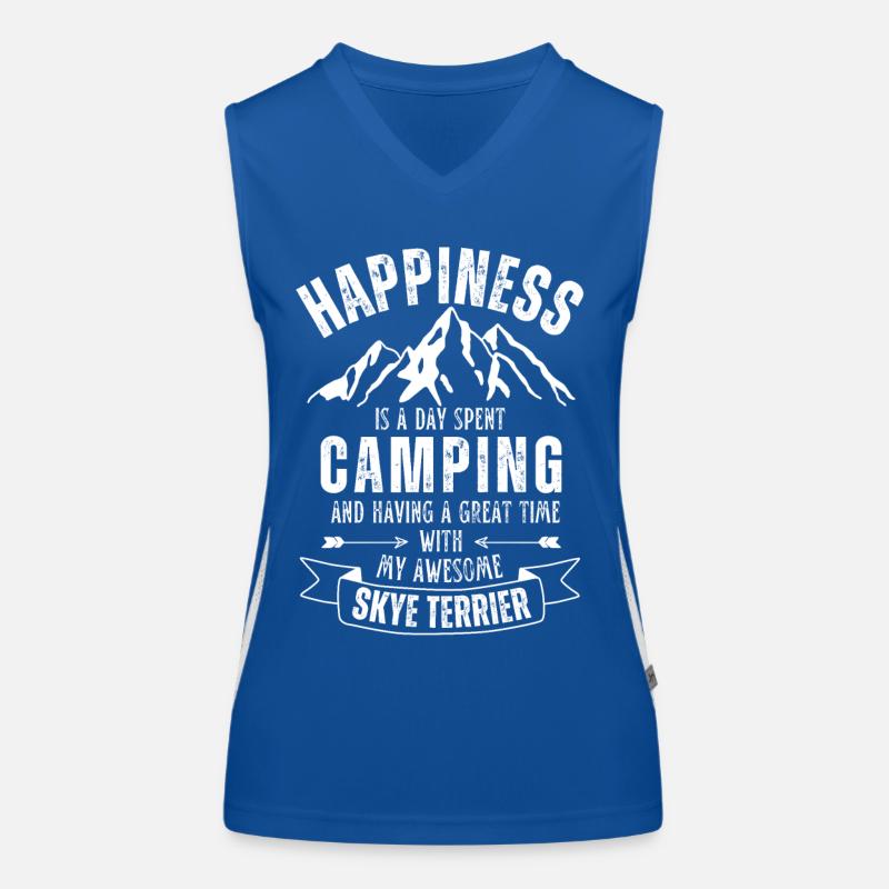 Camping et Skye Terriers Débardeur respirant contrasté Femme