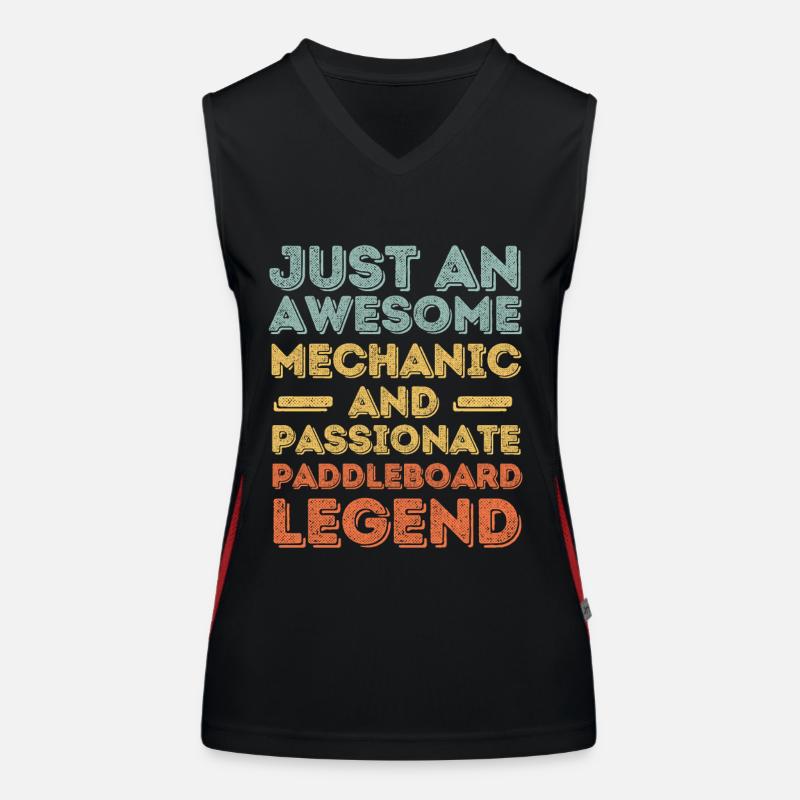 Mechanic paddleboard retro Women's Functional Contrast Tank Top
