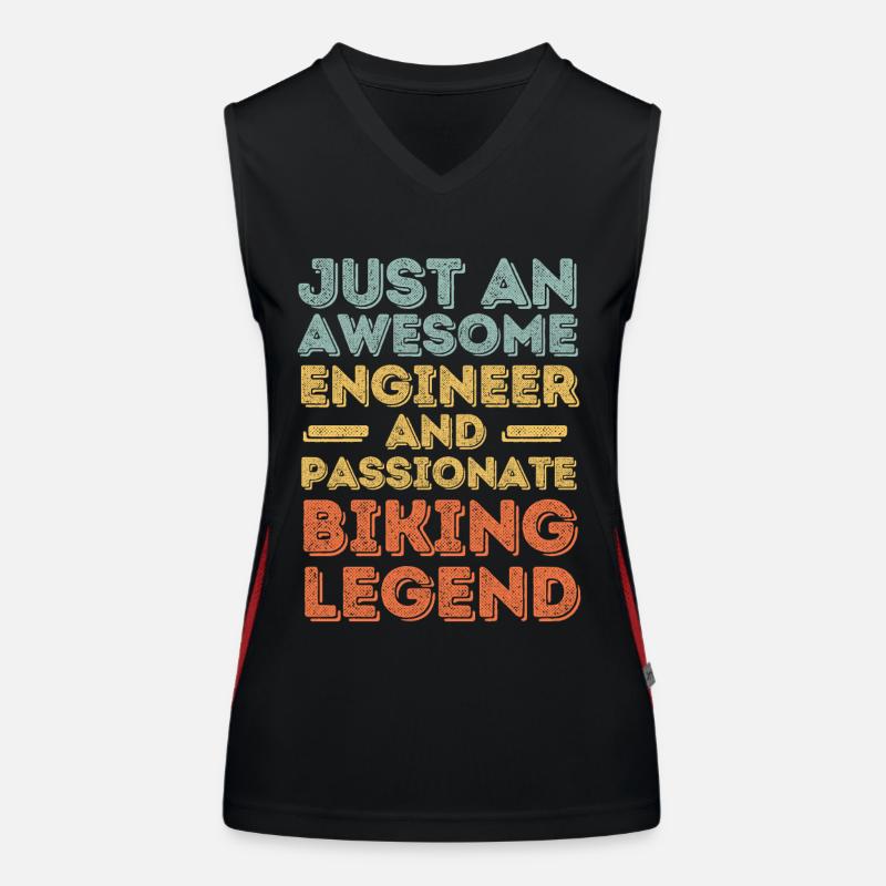 Engineer cycling retro Women's Functional Contrast Tank Top